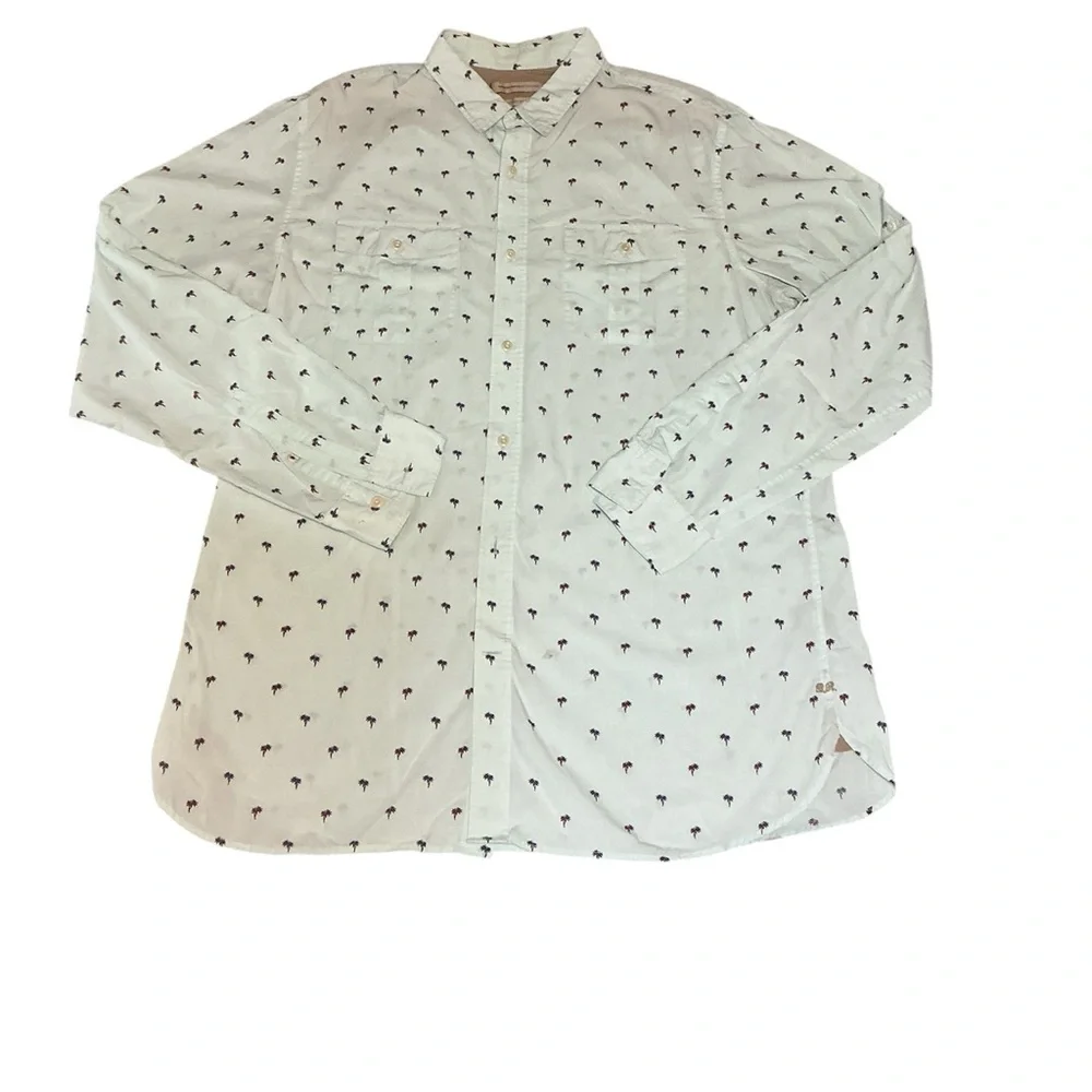 Banana Republic Men’s ‎ Tall Slim Fit Palm Tree Print Button Down Shirt XL